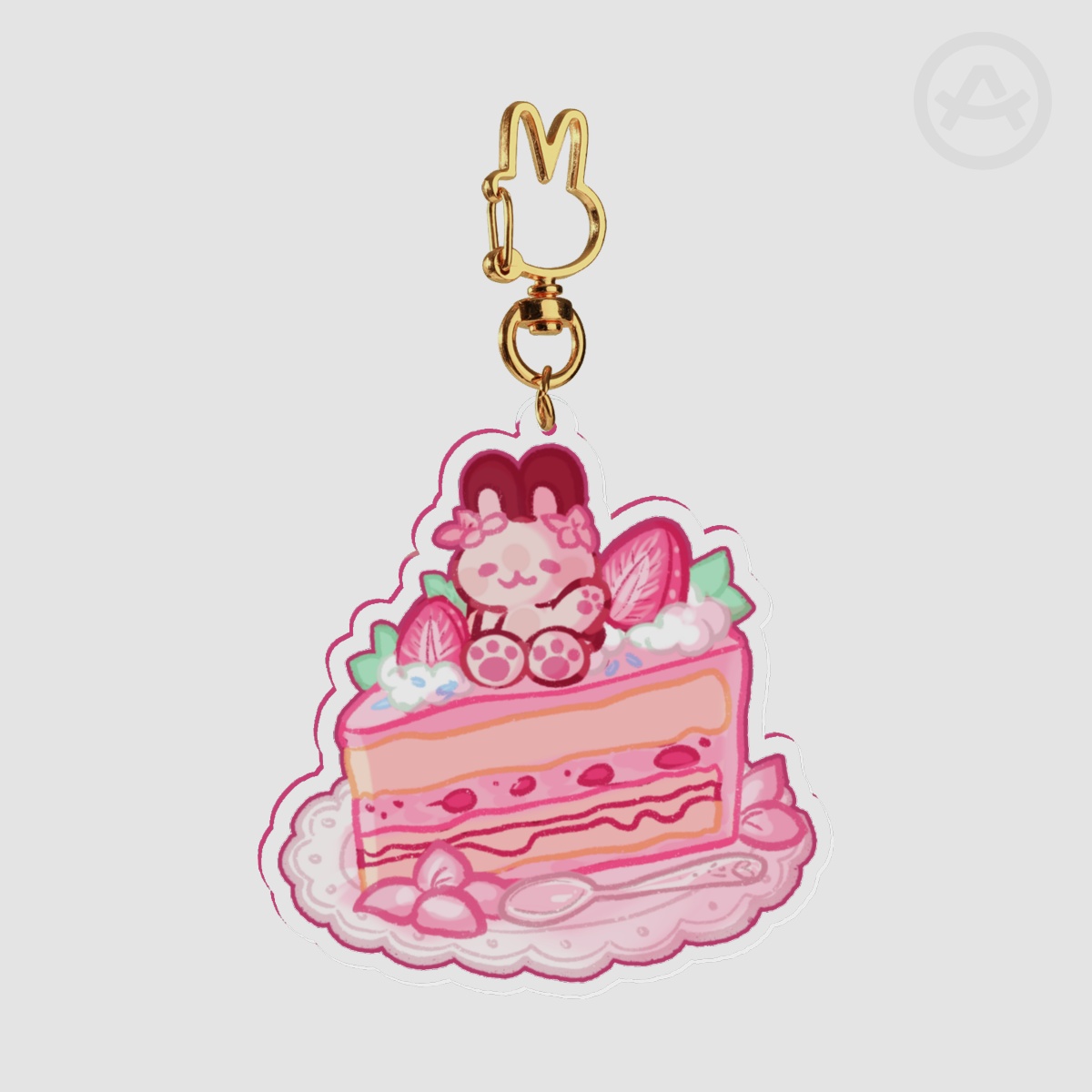 Cake Bun 🍰 - Cute Bunny Clear Acrylic Keychains