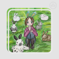 Bunny Thick Acrylic Stand No Base - 0.27"(70mm), 0.39"(10mm)