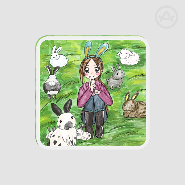 Bunny Fridge Magnets - 1.96""(50mm)