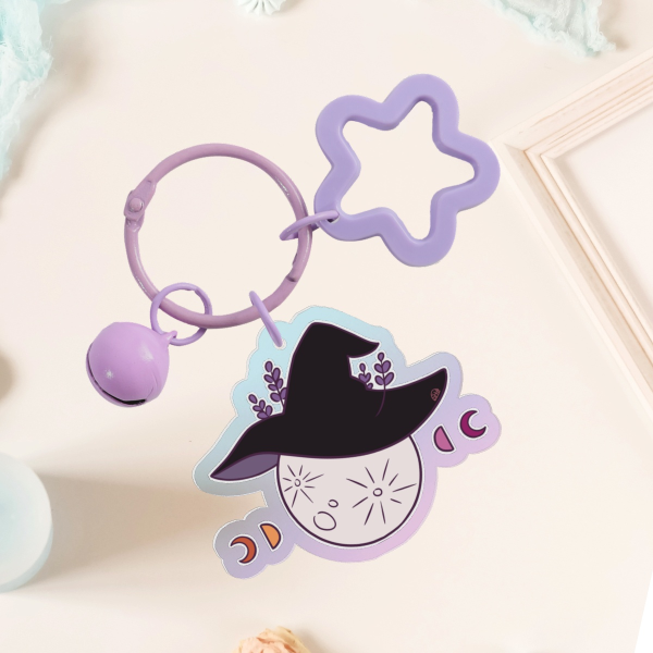 Witchy Lesbian - Rainbow Effect Keychain