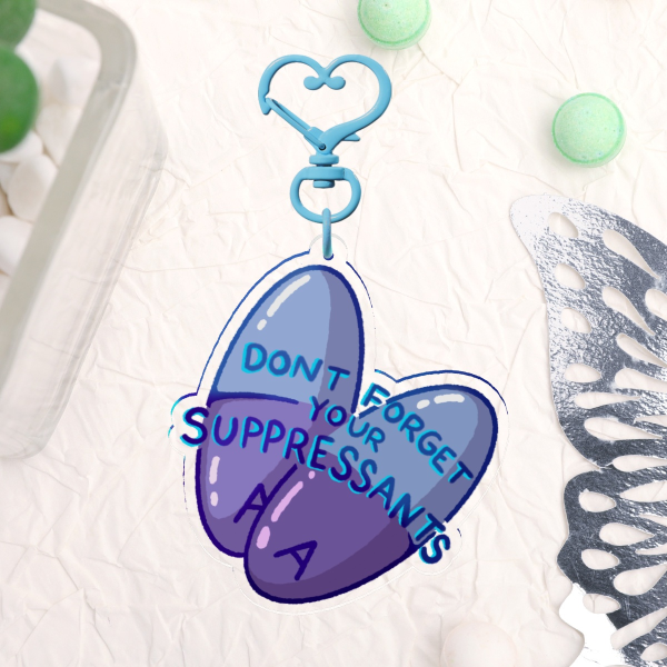 Alpha Suppressants Acrylic Keychain