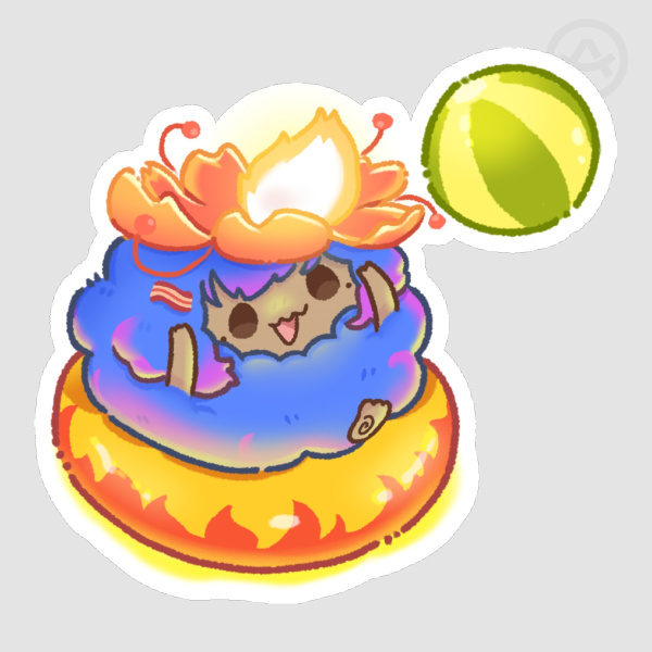 Magma Bloom lava pool ball sticker