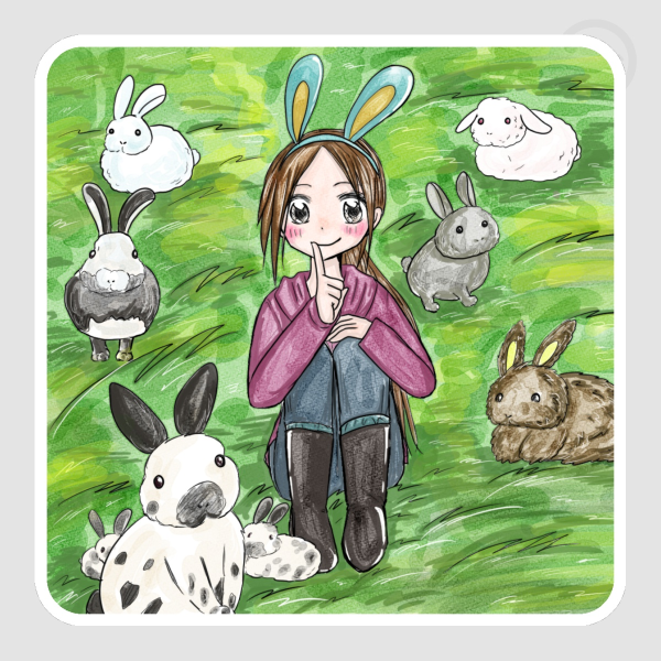 Bunnies Die Cut Stickers