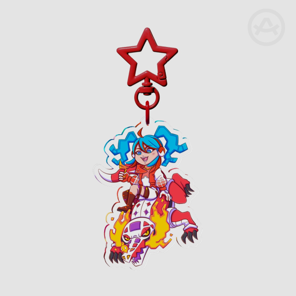 Fire Trainer Miku Keychain