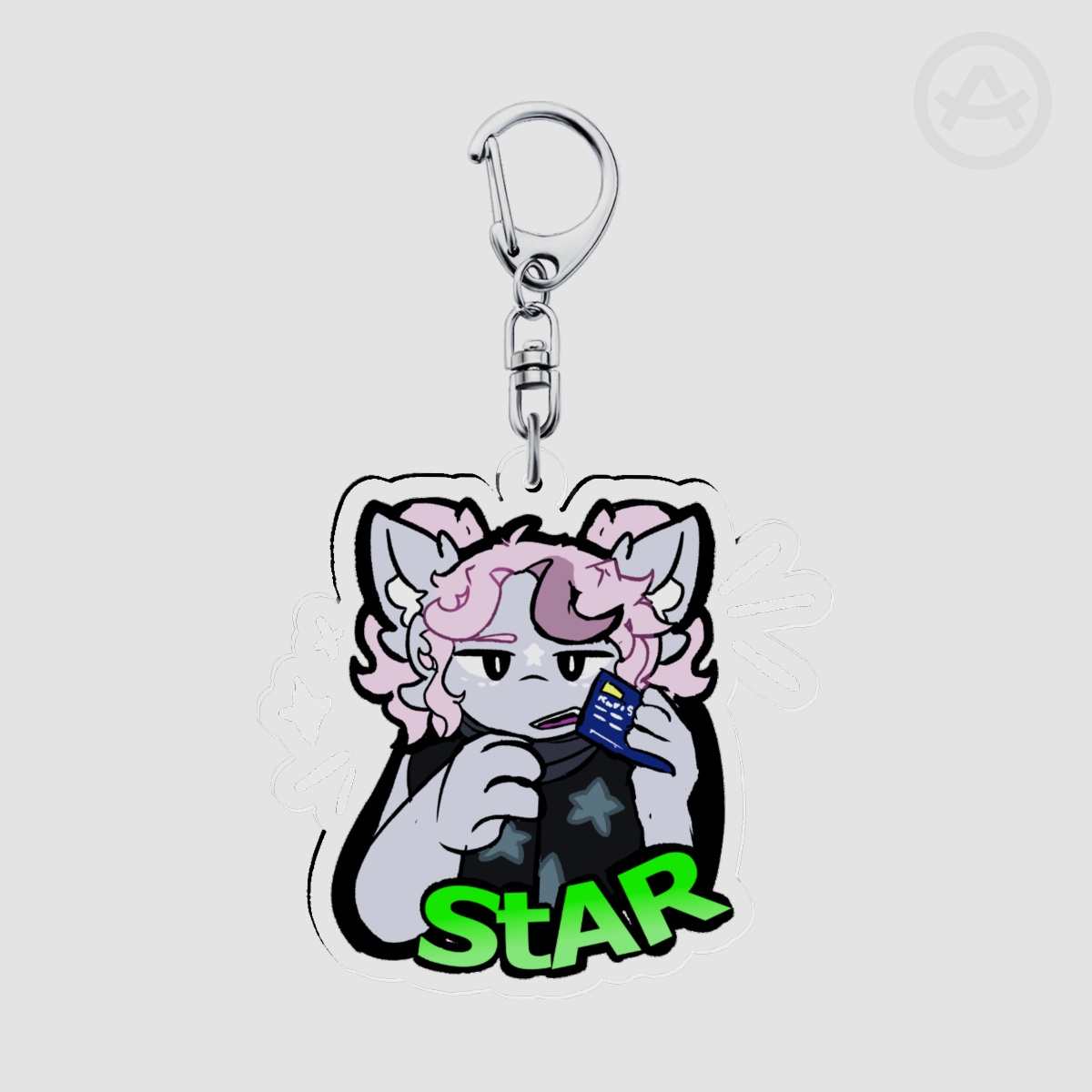 star: single character keychains