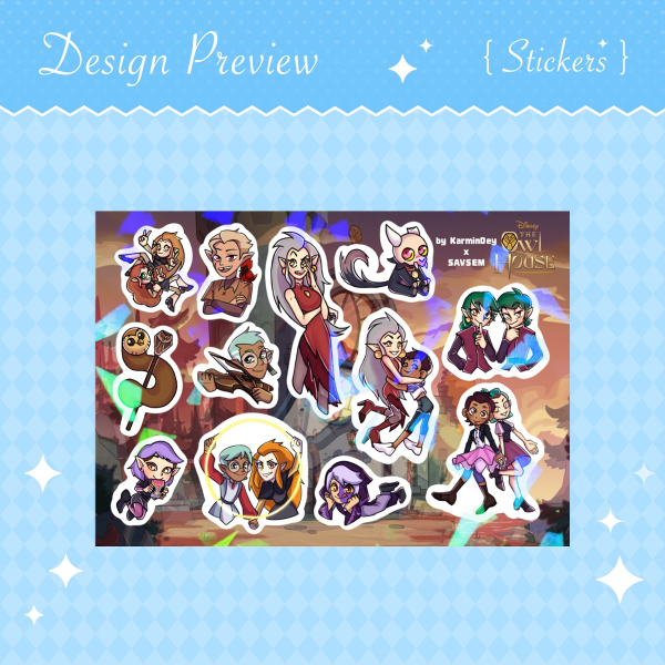 The Owl House (TOH) | Broken Glass Holographic Sticker Sheet