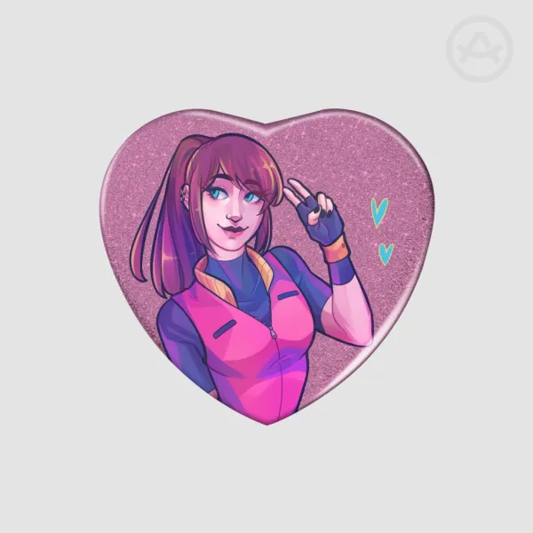 Claire Heart Holo Badge