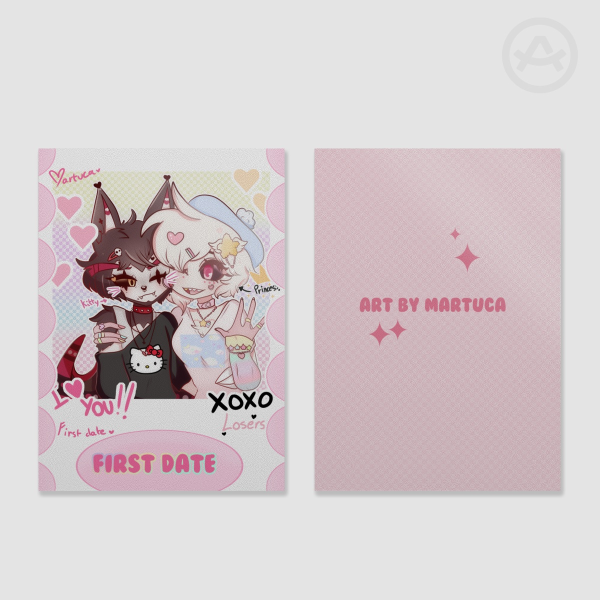 HuskerDust first date polaroid - hazbin hotel matte paper fancard