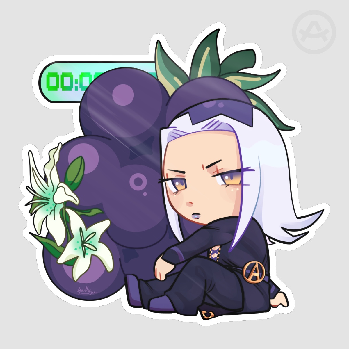 Leone Abbacchio JJBA Blackberry Die Cut Stickers