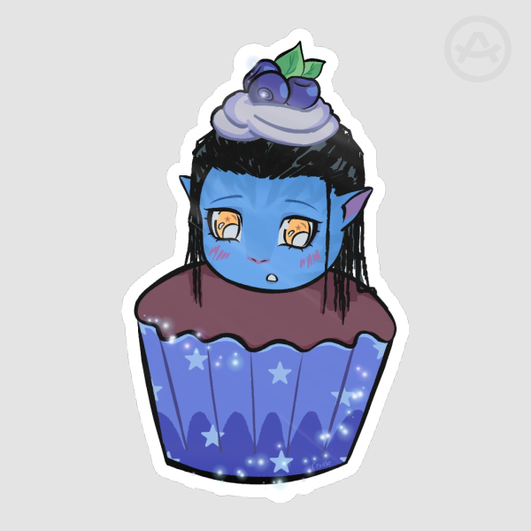 Die Cut Stickers  (cupcake)