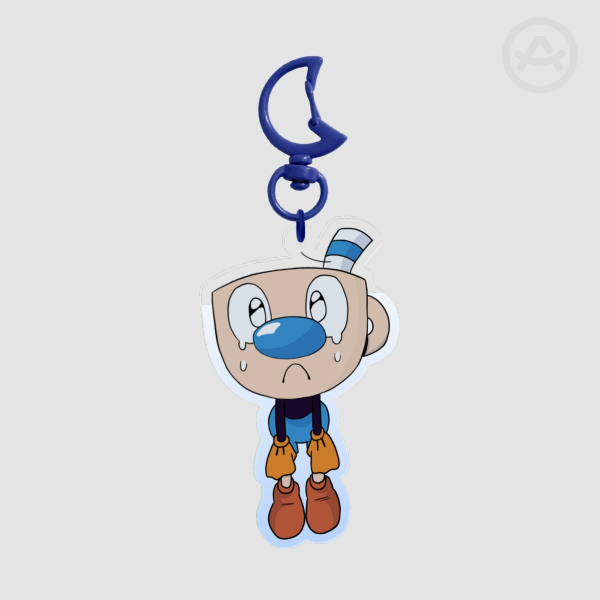 Pleading Mugman Acrylic Keychain