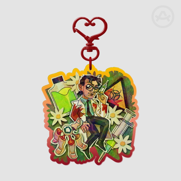 Spring Herbert West and Dan Cain Re-Animator Double Sided Keychain