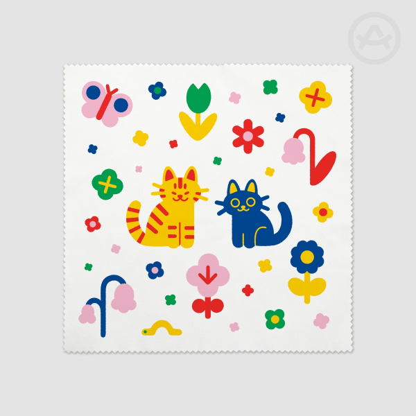 Kitty garden - Glass Cloth
