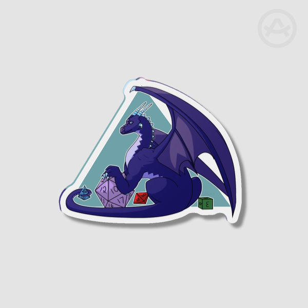 Dice Dragon - Fridge Magnet