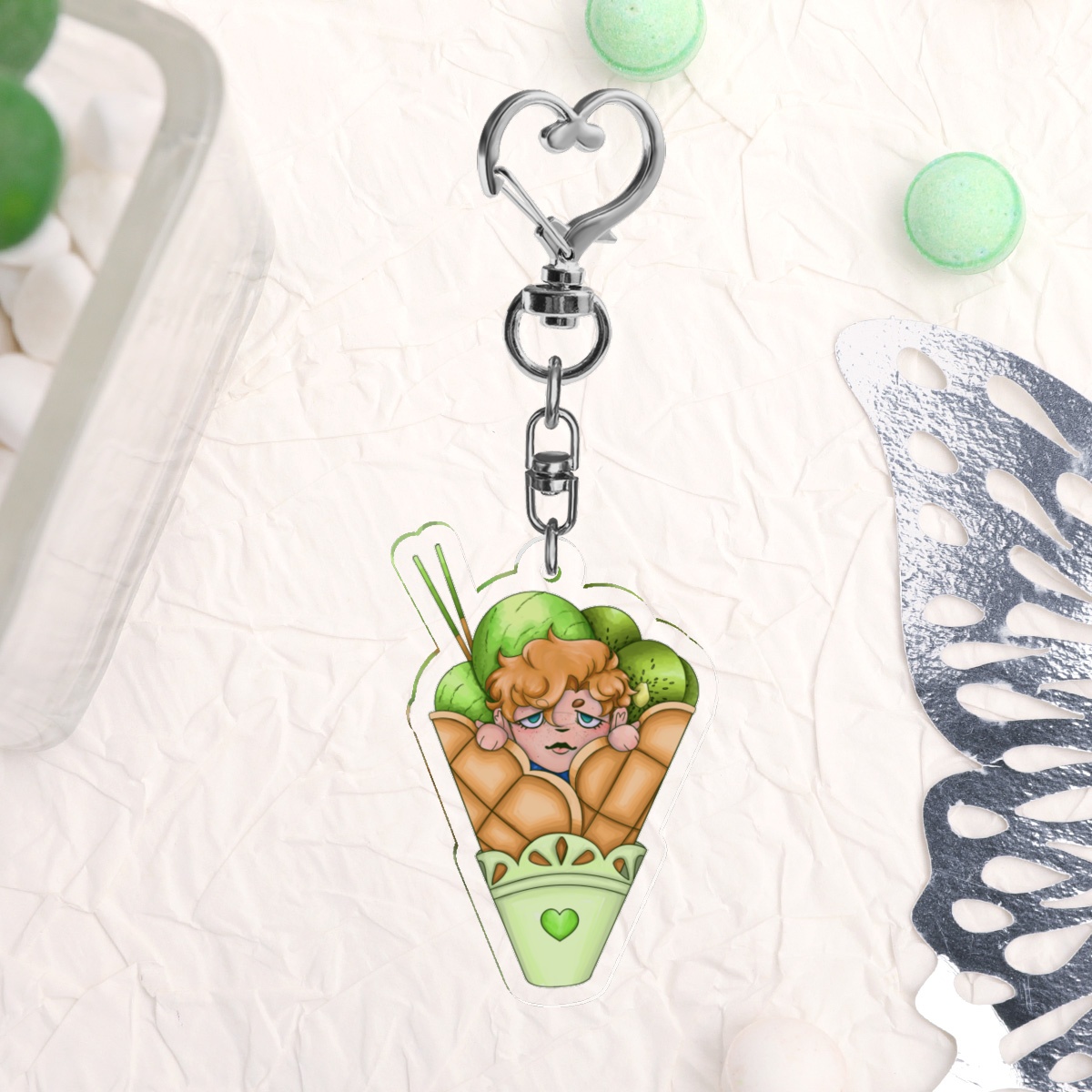 Liam Lawson Cute Waffle Themed Keychain || F1 Fanart
