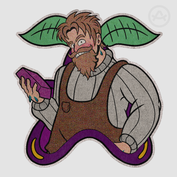 Clint Stardew Valley Colored Edge Die Cut Stickers