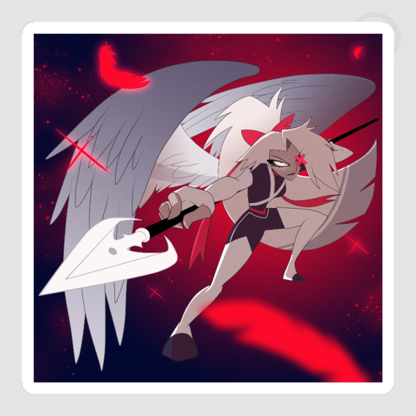 Vaggie Battle Angel (Die Cut Sticker)