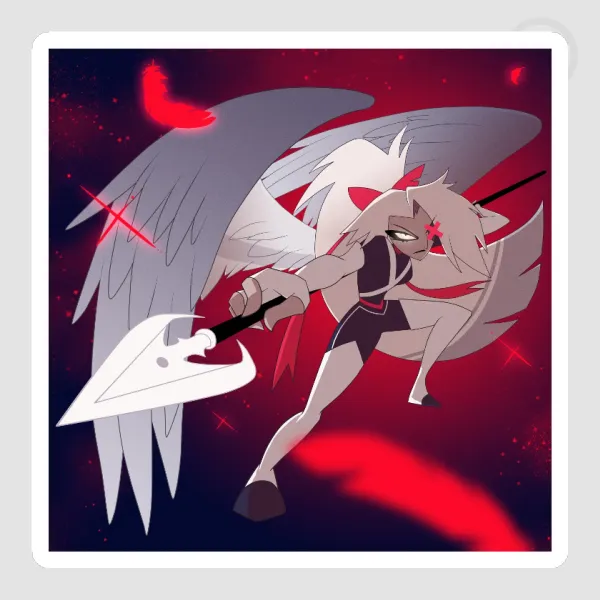 Vaggie Battle Angel (Die Cut Sticker)