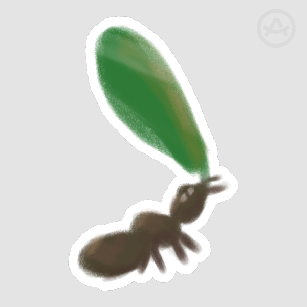Peter and the leaf Sticker