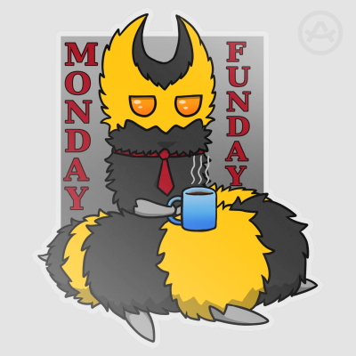 Monday Funday PET Vinyl Die Cut Stickers