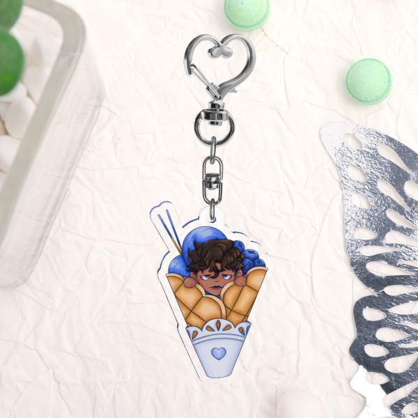 Arvid Lindblad Cute Waffle Themed Keychain || F1 Fanart