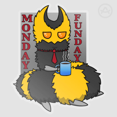Monday Funday Clear PET Vinyl Die Cut Stickers