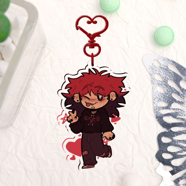 Rhys Clear Acrylic Keychain