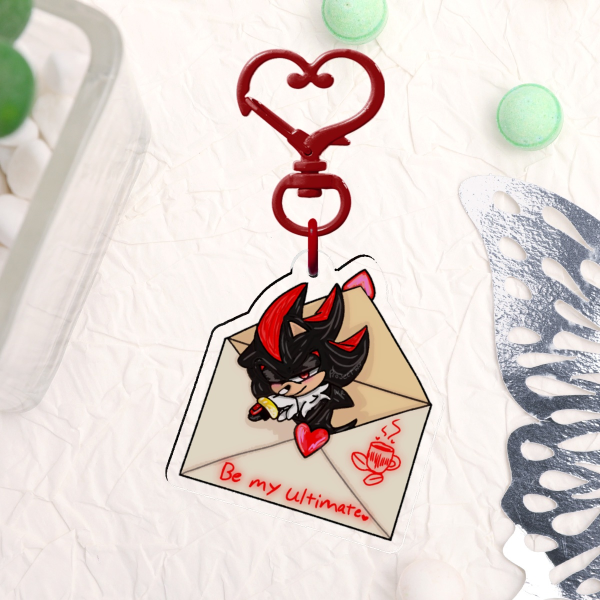 Shadow The Hedgehog Love Letter Acrylic keychain
