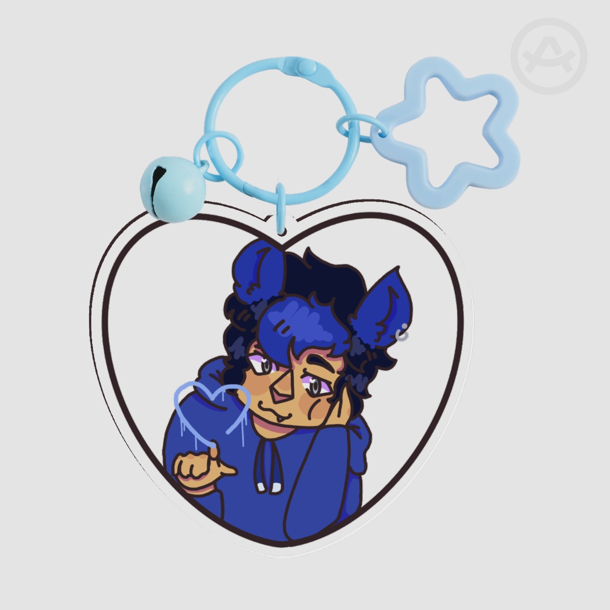 Ein Heart Keychain