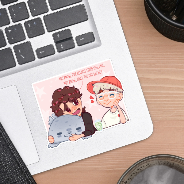Drunk Dan & Phil Die Cut Stickers