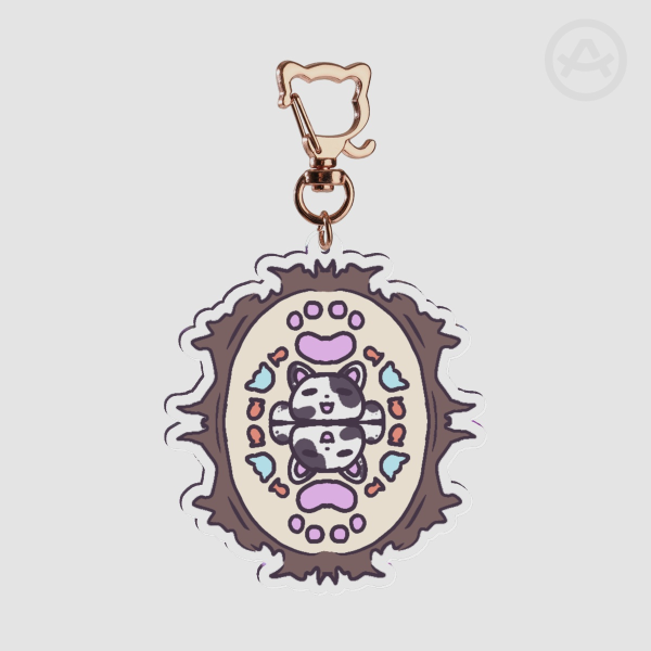 Oreo Cat Pastel Acrylic Keychains