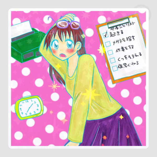 Cute Girl Die Cut Stickers