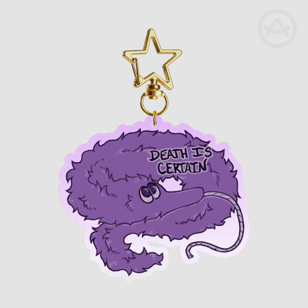 Death is Certain Worm Acrylic Keychain