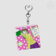 Cute Girl Glitter Acrylic Keychains