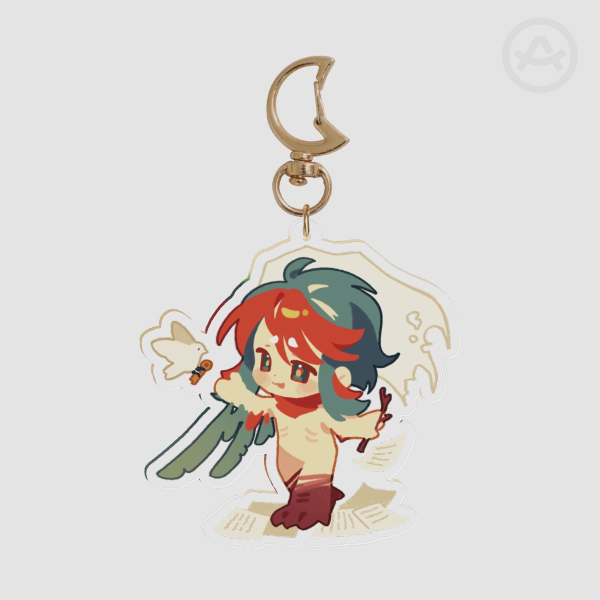 Salt Pepper Birds and the Thought Police Acrylic Keychain