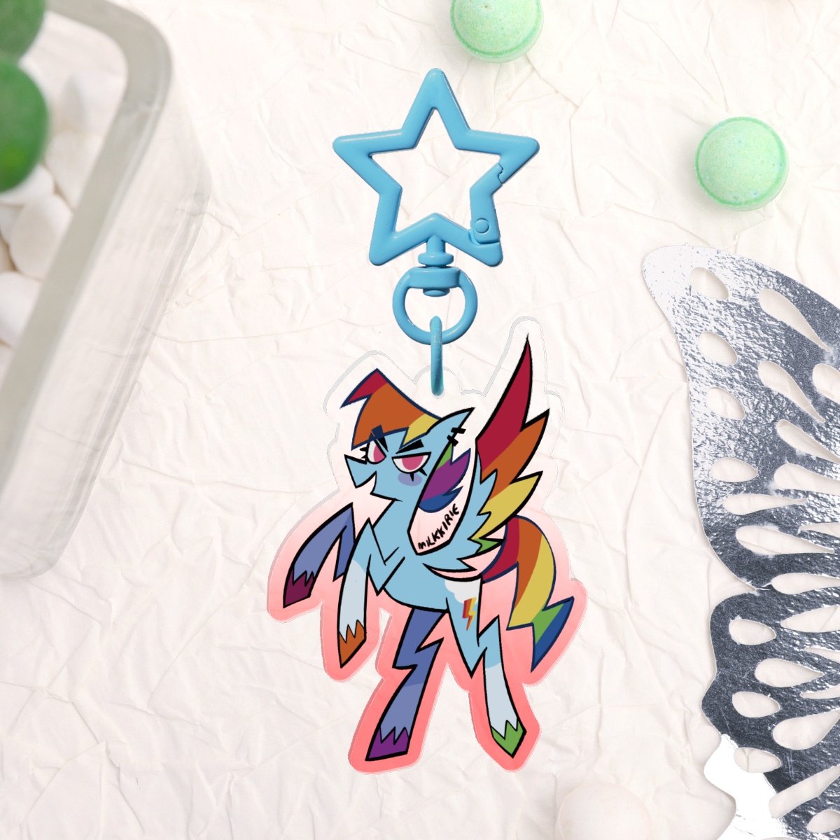 RAINBOW DASH ACRYLIC KEYCHAIN