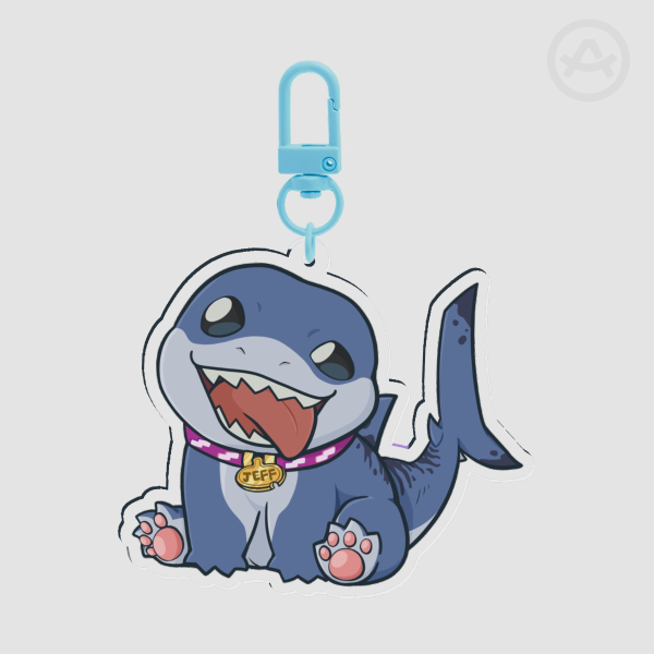Jeff the Land Shark Clear Acrylic Keychains!