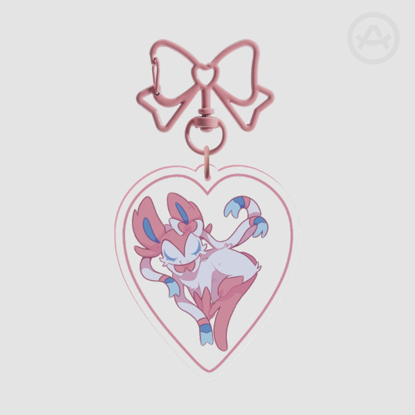 Sylveon + shiny sylveon keychain