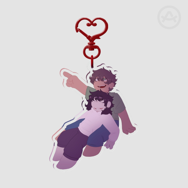 Clear Acrylic Keychains || Jeff the Killer and Monet