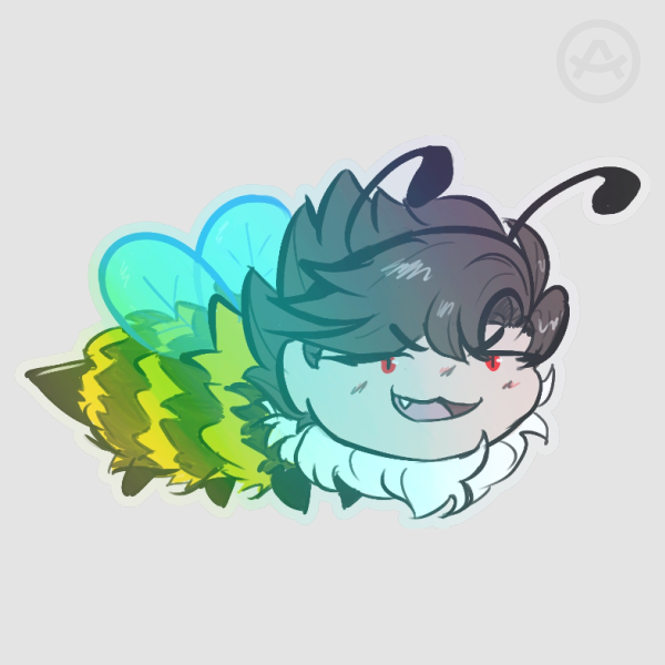 BEElial Sticker (Transparent, Rainbow Sheen)