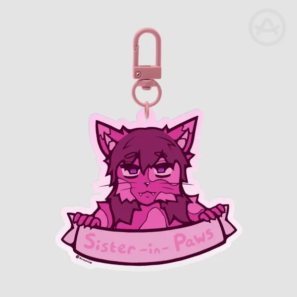 Sister-in-Paws Keychain