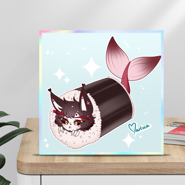 Husk merman sushi roll art board