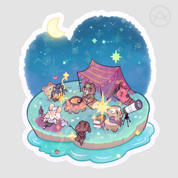 Villagers - Holo stars Sticker