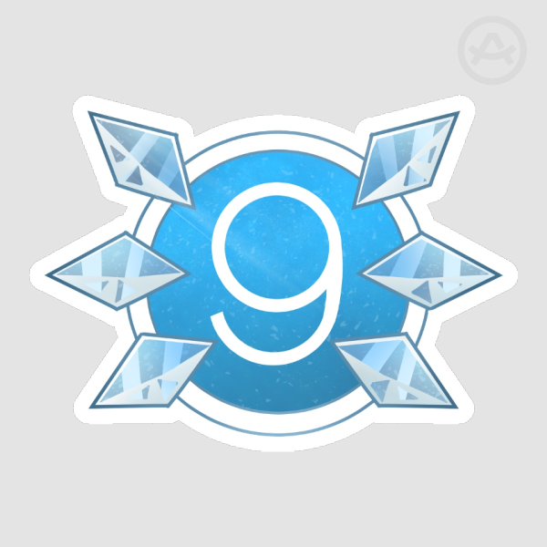 Touhou Cirno 9 sticker glossy