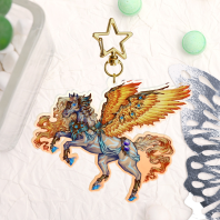 BIG ROYAL PEGASUS Colored Edge Acrylic Keychain