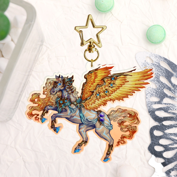 BIG ROYAL PEGASUS Colored Edge Acrylic Keychain
