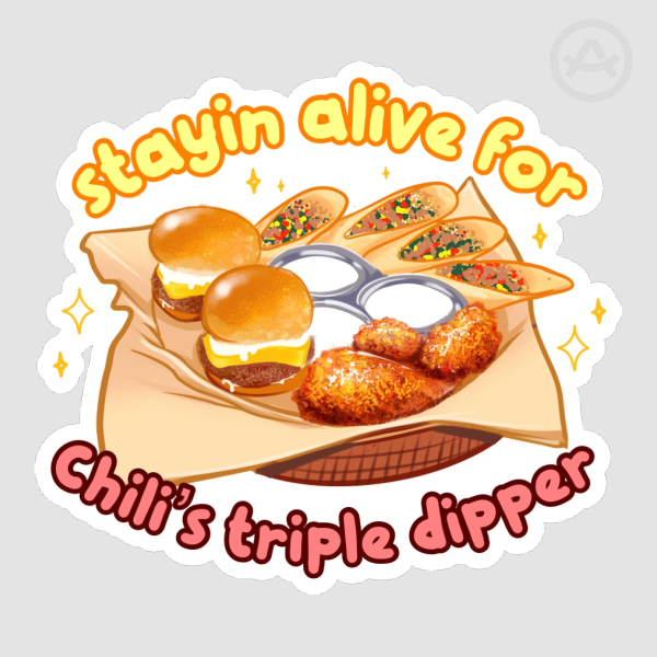 Triple Dipper Die Cut Sticker