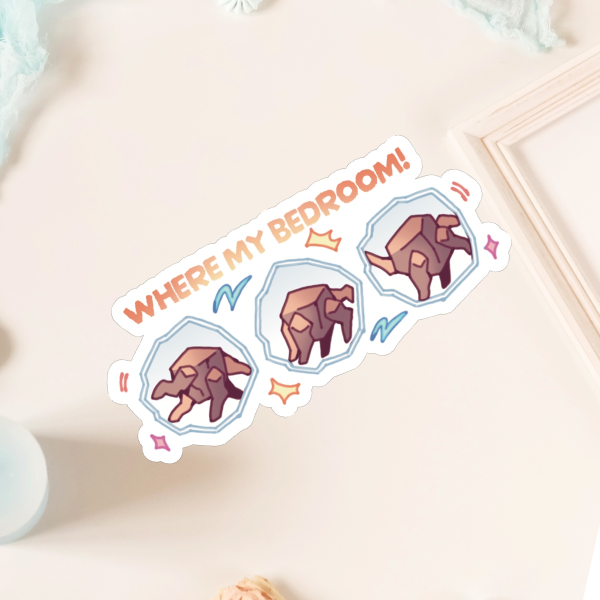 Where My Bedroom! Rocky PHM Sticker
