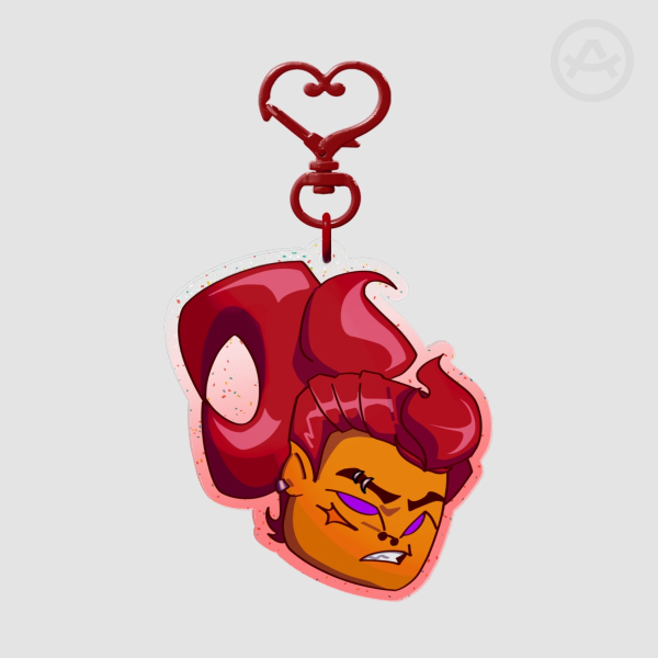 Red son lmk Colored Edge Acrylic Keychain