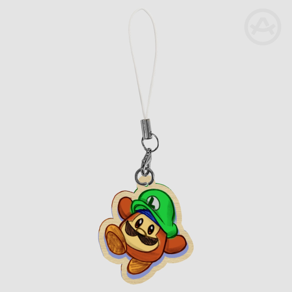 Waddle Luigi Wood Keychain
